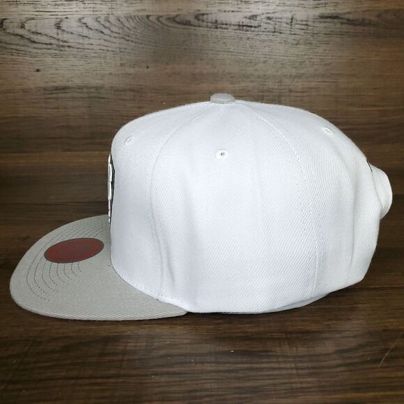 Brooklyn Nets Mitchell & Ness NBA Snapback Hat Cap 3D Logo White Gray NWT - Picture 6 of 8